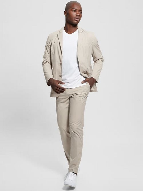 Guess Tech-Stretch Chino Pants Beige | GUESS-SN31438