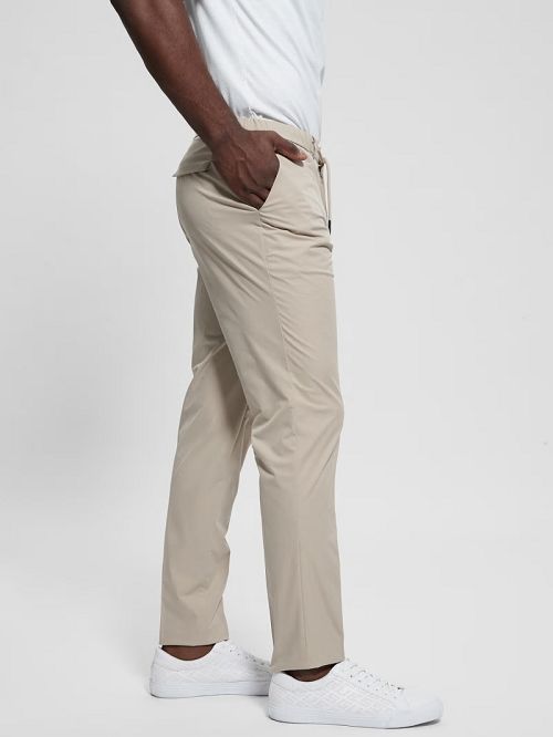 Guess Tech-Stretch Chino Pants Beige | GUESS-SN31438