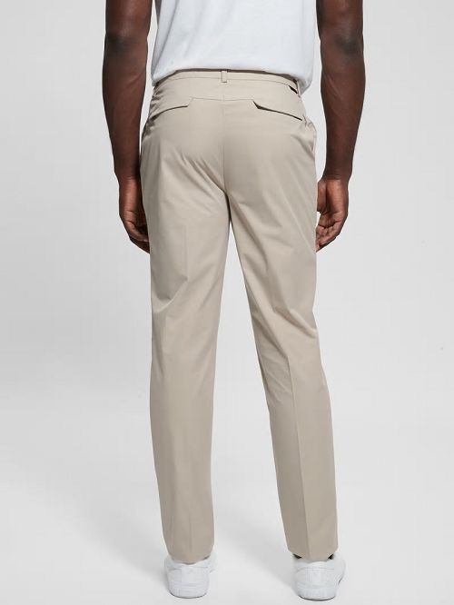 Guess Tech-Stretch Chino Pants Beige | GUESS-SN31438