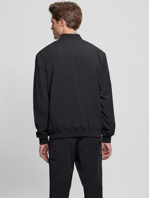 Guess Tech-Stretch Flight Jacket Zwart | GUESS-SN30738