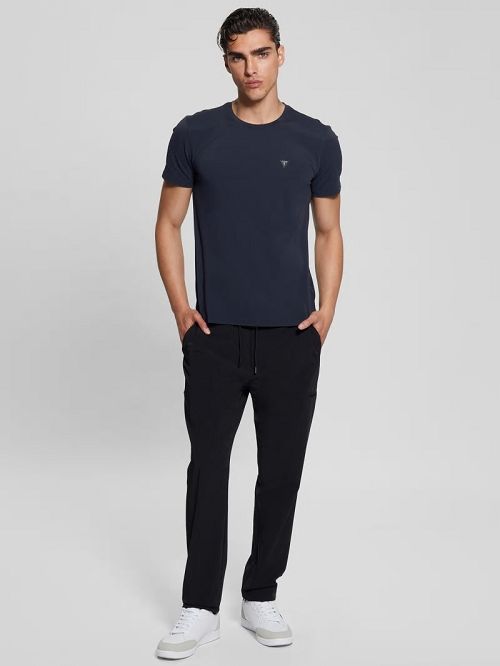 Guess Tech-Stretch Patch Tee Blauw | GUESS-SN30475