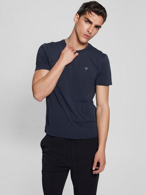 Guess Tech-Stretch Patch Tee Blauw | GUESS-SN30475