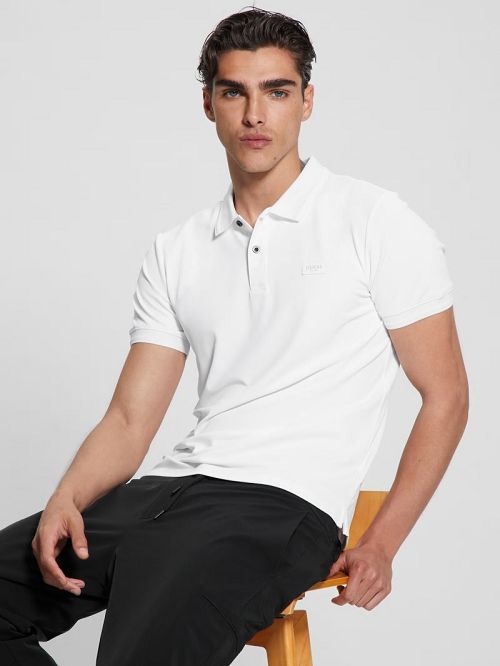 Guess Tech-Stretch Polo Wit | GUESS-SN31274
