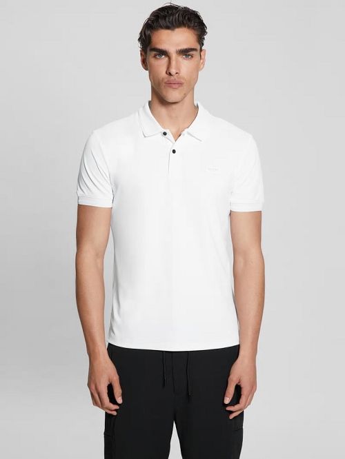 Guess Tech-Stretch Polo Wit | GUESS-SN31274