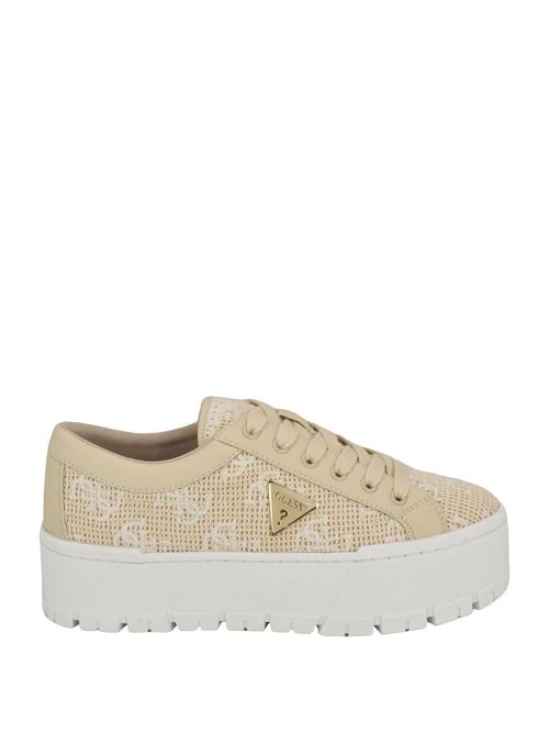 Guess Tesie Platform Sneakers Beige | GUESS-SN29551
