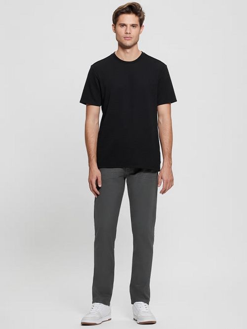 Guess Textured Stripe Tee Zwart | GUESS-SN30649