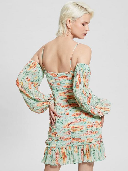 Guess Tiffany Floral Dress Blauw | GUESS-SN26721
