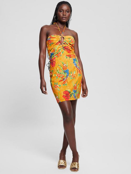 Guess Tina Eyelet Shift Dress Multi | GUESS-SN26711