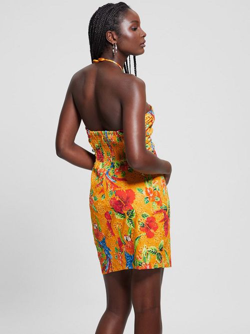 Guess Tina Eyelet Shift Dress Multi | GUESS-SN26711