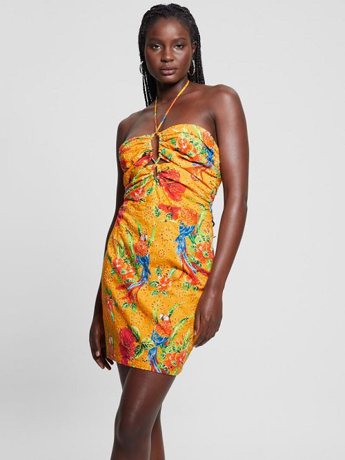 Guess Tina Eyelet Shift Dress Multi | GUESS-SN26711