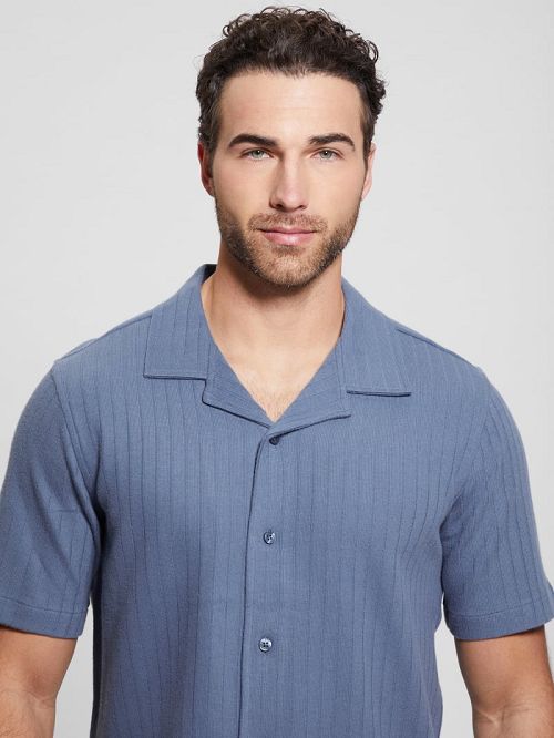 Guess Toledo Shirt Blauw | GUESS-SN31150