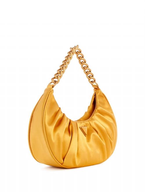 Guess Tori Satin Shoulder Bag Geel | GUESS-SN29087