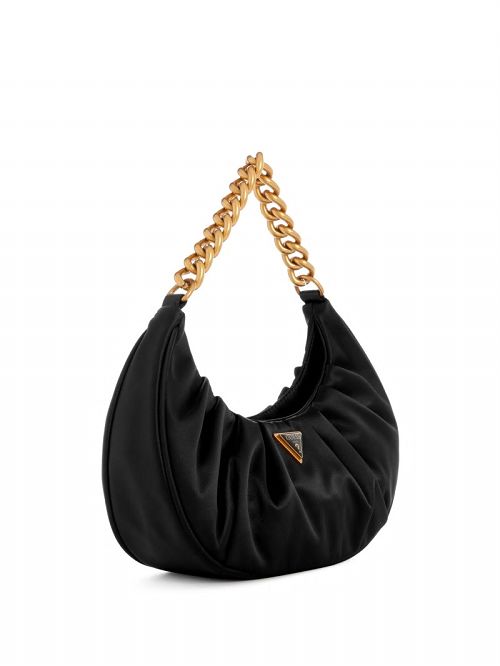 Guess Tori Satin Shoulder Bag Zwart | GUESS-SN29072