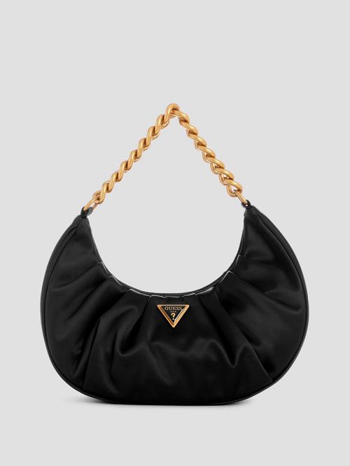 Guess Tori Satin Shoulder Bag Zwart | GUESS-SN29072