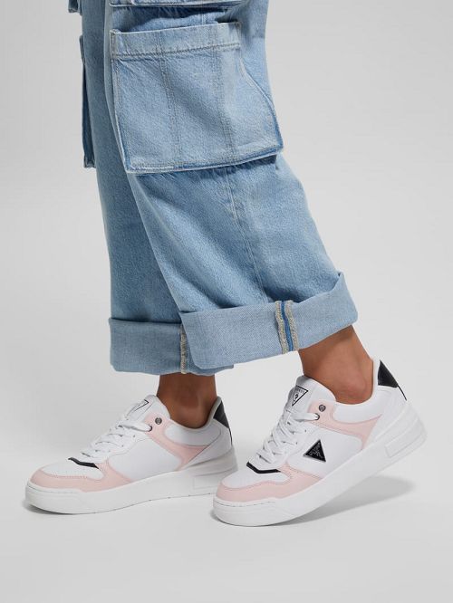 Guess Triangle Low-Top Sneakers Wit | GUESS-SN29556