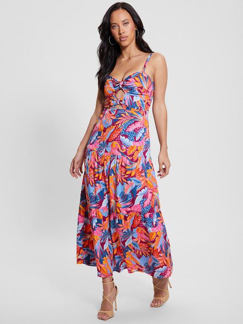 Guess Tropical Printed Maxi Dress Multi | GUESS-SN26826