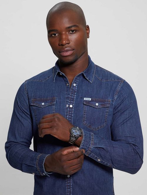 Guess Truckee Denim Shirt Blauw | GUESS-SN31305