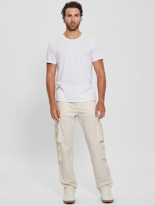 Guess Twill Cargo Relaxed Pants Wit | GUESS-SN31443