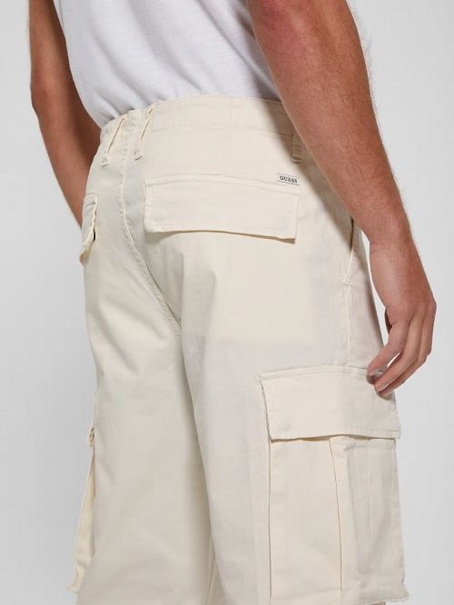 Guess Twill Cargo Relaxed Pants Wit | GUESS-SN31443