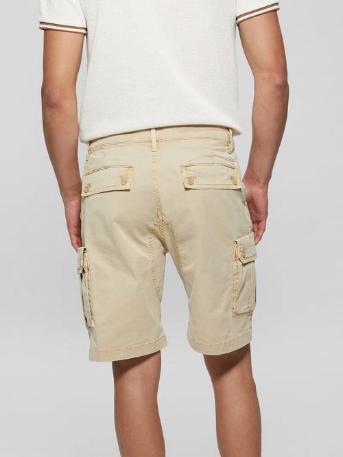 Guess Twill Cargo Shorts Beige | GUESS-SN31360