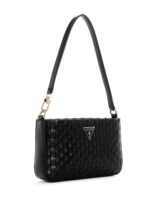 Guess Twiller Metallic Mini Shoulder Bag Zwart | GUESS-SN29195