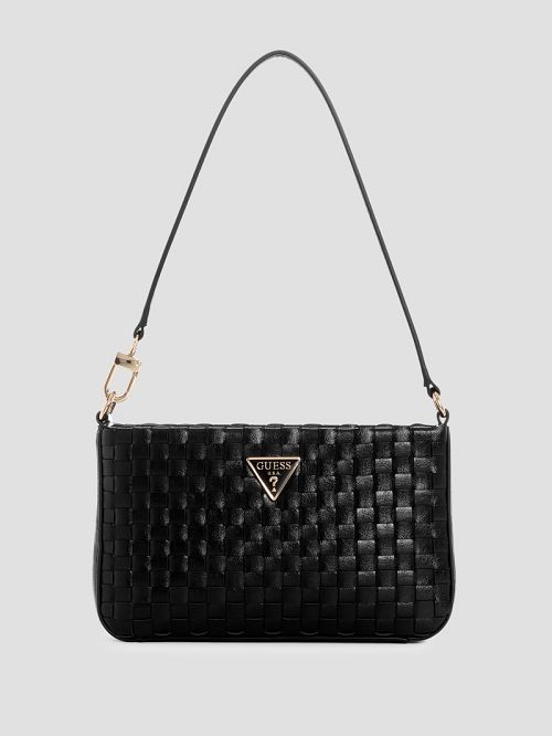 Guess Twiller Metallic Mini Shoulder Bag Zwart | GUESS-SN29195