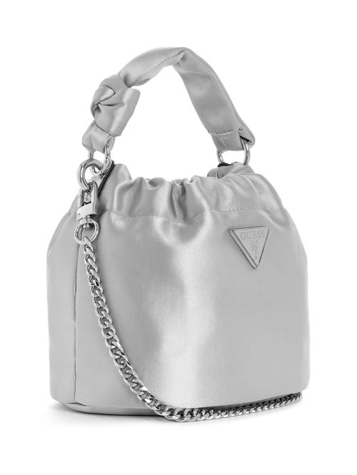 Guess Twiller Top Handle Pouch Bag Zilver | GUESS-SN28964