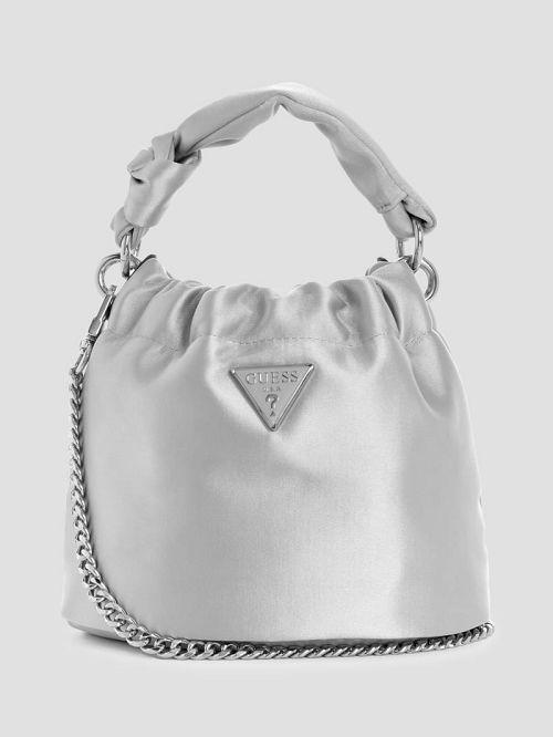 Guess Twiller Top Handle Pouch Bag Zilver | GUESS-SN28964