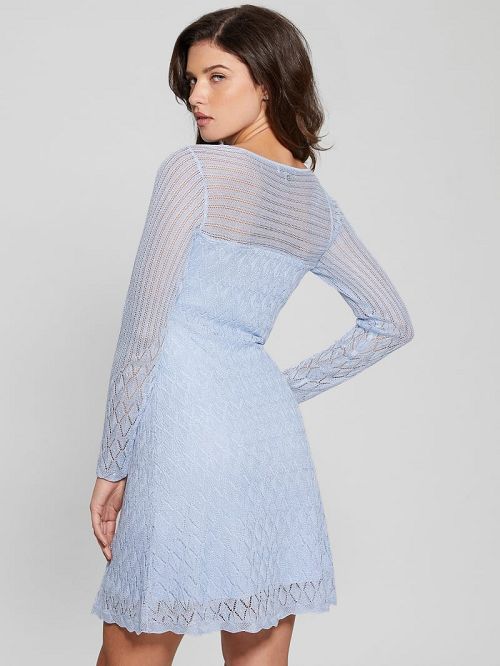 Guess Twisted Kellie Dress Blauw | GUESS-SN26745