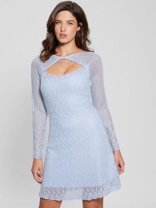 Guess Twisted Kellie Dress Blauw | GUESS-SN26745