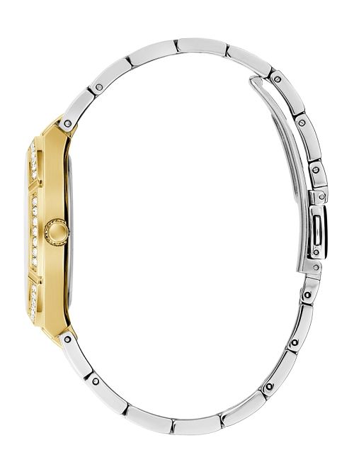 Guess Two-Tone Analog Watch Zilver Goud | GUESS-SN30023
