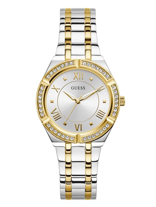 Guess Two-Tone Analog Watch Zilver Goud | GUESS-SN30023