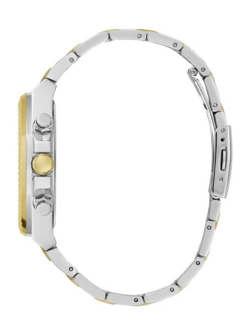 Guess Two-Tone and Blue Multifunction Watch Goud | GUESS-SN31641