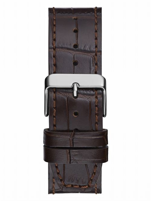 Guess Two-Tone and Brown Crocodile-Embossed Leather Multifunction Watch Roze | GUESS-SN31652