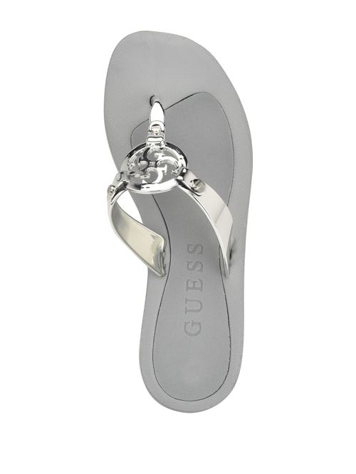 Guess Tyana Quattro G Flip Flops Zilver | GUESS-SN29702