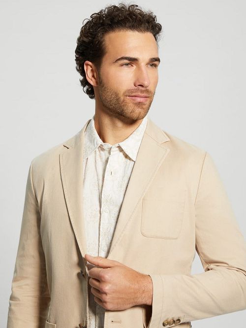 Guess Tyron Blazer Beige | GUESS-SN30798
