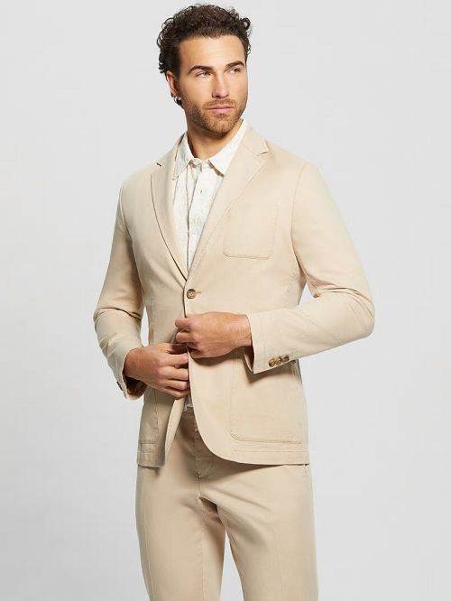 Guess Tyron Blazer Beige | GUESS-SN30798