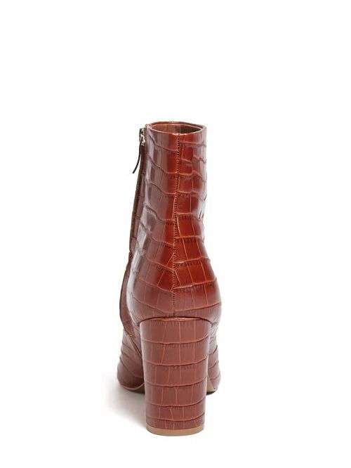 Guess Ulea Croc Leather Bootie Bruin | GUESS-SN29905