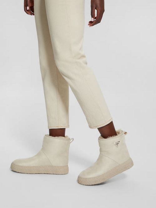 Guess Unity Fur-Lined Booties Wit | GUESS-SN29950