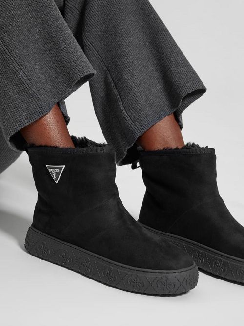 Guess Unity Fur-Lined Booties Zwart | GUESS-SN29941