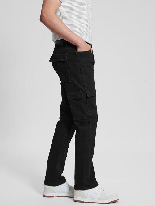 Guess Utility Cargo Jeans Zwart | GUESS-SN30382