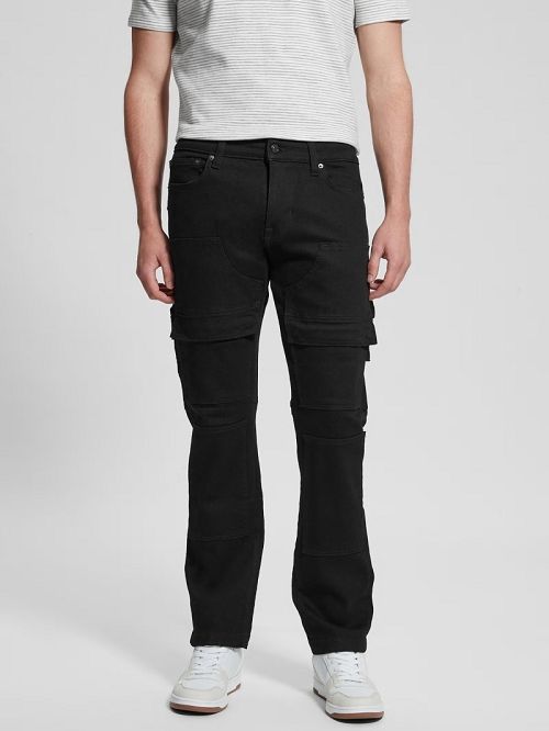 Guess Utility Cargo Jeans Zwart | GUESS-SN30382