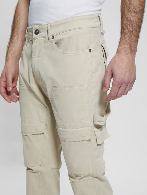 Guess Utility Cargo Pants Beige | GUESS-SN31403