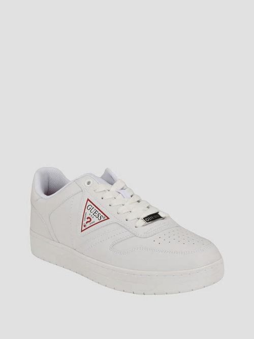 Guess Uveni Faux-Leather Sneakers Wit | GUESS-SN31884