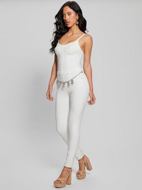 Guess Vanna Denim Jumpsuit Wit | GUESS-SN26670