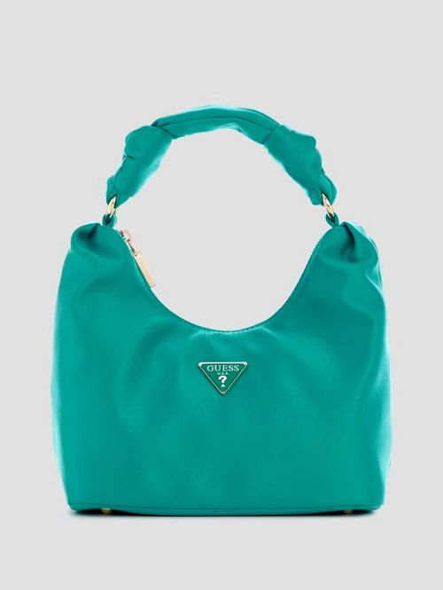 Guess Velina Satin Hobo Bag Grijs | GUESS-SN29153