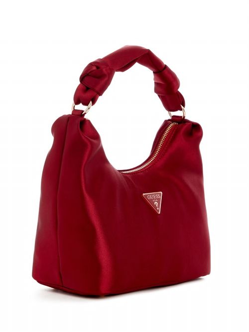 Guess Velina Satin Hobo Bag Rood | GUESS-SN29047