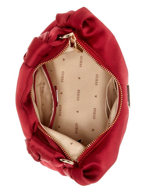 Guess Velina Satin Hobo Bag Rood | GUESS-SN29047