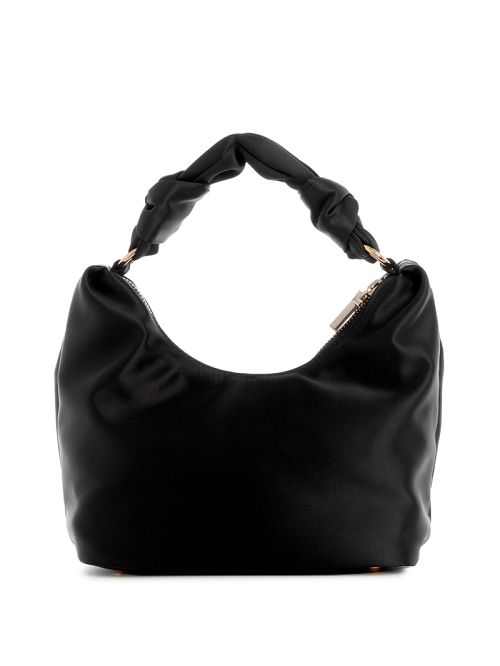 Guess Velina Satin Hobo Bag Zwart | GUESS-SN29082