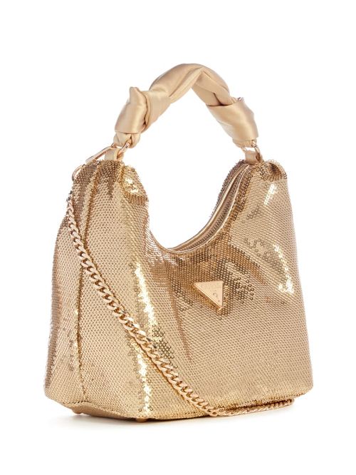 Guess Velina Sequin Hobo Bag Goud | GUESS-SN29081